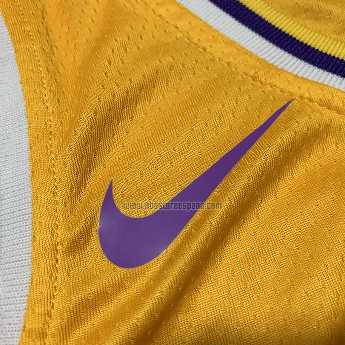 Camiseta Los Angeles Lakers Kobe Bryant NO 24 Icon 2018-19 Amarillo2